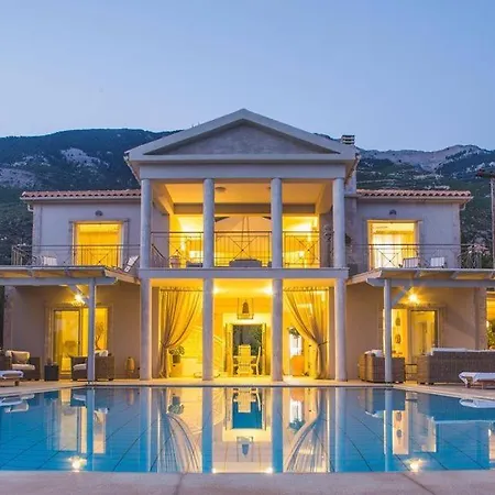 Unique Kefalonia Villa Zeus Temple Sea Views Lourdas Villa *